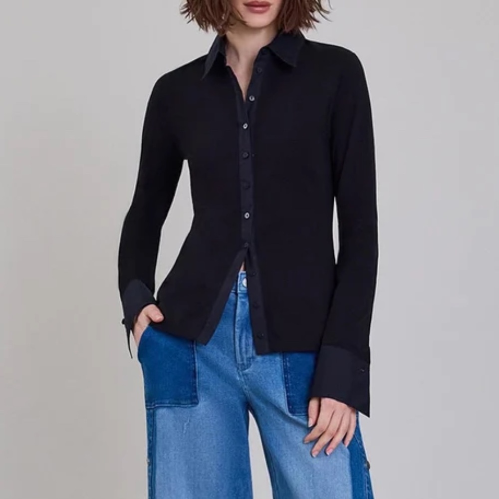 Anne Fontaine Nuage Shirt Black Button-Down